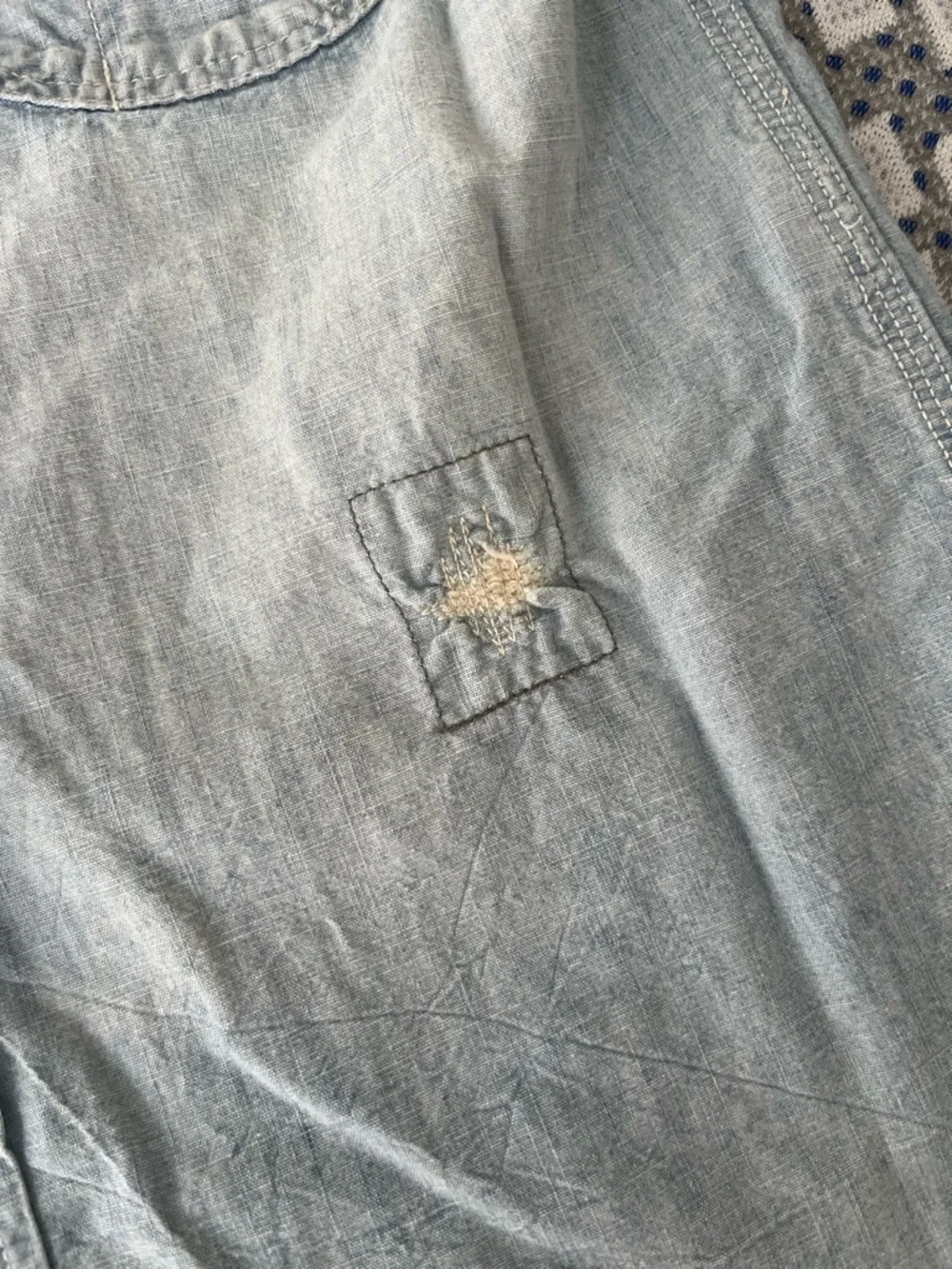 Vintage Light Wash Denim Shirt - Women's Light Blue Casual Button-Up - Picture 3 of 12